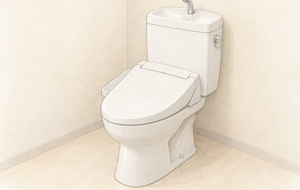 組み合わせ便器のイラスト