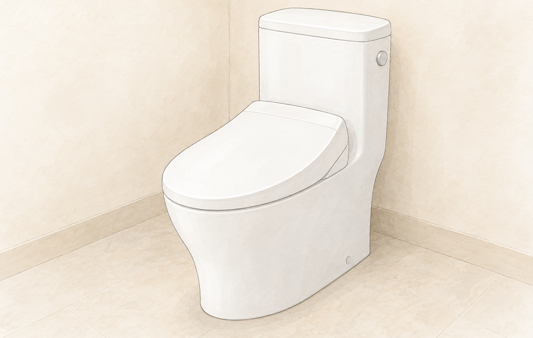一体型トイレのイラスト