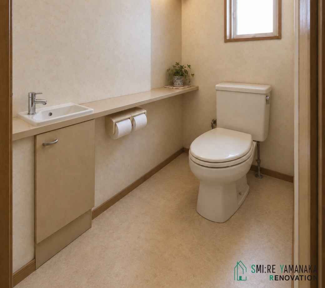 TOTO ネオレストへのトイレリフォーム施工前の様子