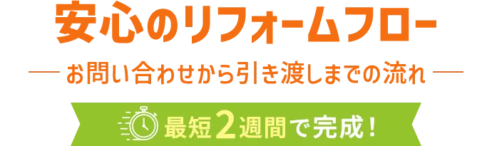 安心のリフォームフロー